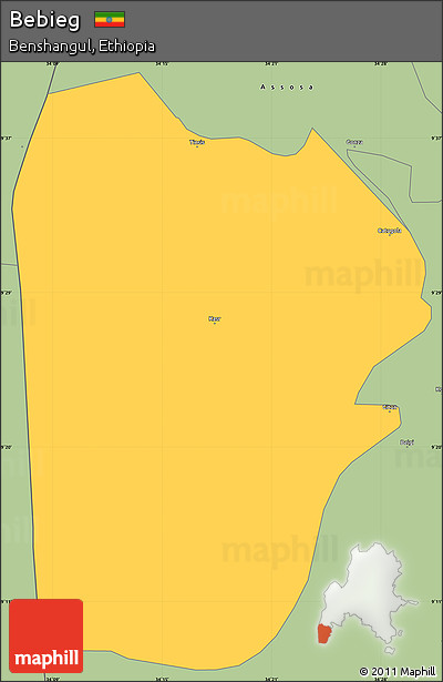 Savanna Style Simple Map of Bebieg