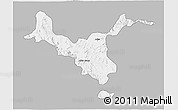 Gray 3D Map of Kemashi, single color outside