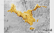 Physical 3D Map of Kemashi, lighten, desaturated