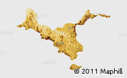 Physical 3D Map of Kemashi, single color outside