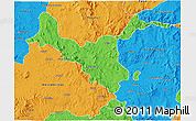 Political 3D Map of Kemashi