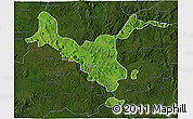 Satellite 3D Map of Kemashi, darken