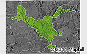 Satellite 3D Map of Kemashi, desaturated