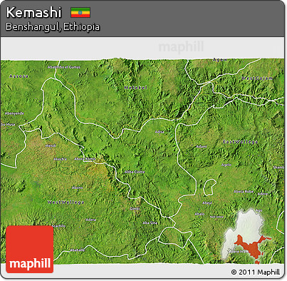 Satellite 3D Map of Kemashi