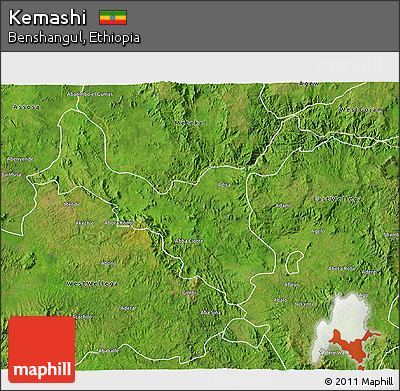 Satellite 3D Map of Kemashi