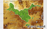 Satellite 3D Map of Kemashi, physical outside
