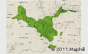 Satellite 3D Map of Kemashi, shaded relief outside