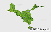 Satellite 3D Map of Kemashi, single color outside