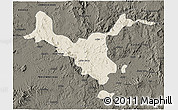 Shaded Relief 3D Map of Kemashi, darken