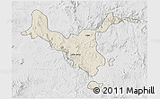 Shaded Relief 3D Map of Kemashi, lighten, desaturated