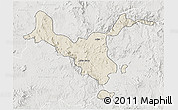 Shaded Relief 3D Map of Kemashi, lighten, semi-desaturated