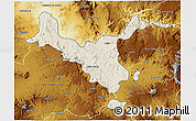 Shaded Relief 3D Map of Kemashi, physical outside