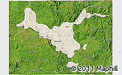 Shaded Relief 3D Map of Kemashi, satellite outside