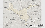 Shaded Relief 3D Map of Kemashi, semi-desaturated