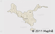Shaded Relief 3D Map of Kemashi, single color outside