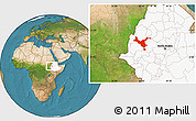 Satellite Location Map of Kemashi, highlighted country