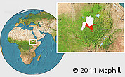 Satellite Location Map of Kemashi, highlighted parent region