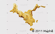 Physical Map of Kemashi, cropped outside