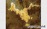 Physical Map of Kemashi, darken