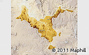 Physical Map of Kemashi, lighten
