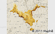 Physical Map of Kemashi, shaded relief outside