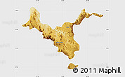 Physical Map of Kemashi, single color outside