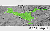 Political Panoramic Map of Kemashi, desaturated