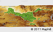 Satellite Panoramic Map of Kemashi, physical outside