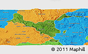 Satellite Panoramic Map of Kemashi, political outside