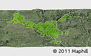 Satellite Panoramic Map of Kemashi, semi-desaturated