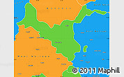 Political Simple Map of Kemashi