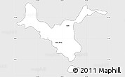 Silver Style Simple Map of Kemashi, single color outside