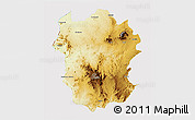 Physical 3D Map of Metekel, cropped outside
