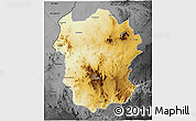 Physical 3D Map of Metekel, darken, desaturated