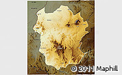 Physical 3D Map of Metekel, darken