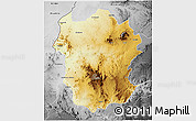 Physical 3D Map of Metekel, desaturated