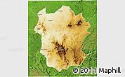 Physical 3D Map of Metekel, satellite outside