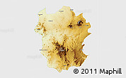 Physical 3D Map of Metekel, single color outside