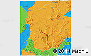 Political 3D Map of Metekel