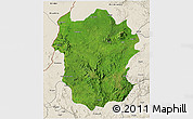 Satellite 3D Map of Metekel, shaded relief outside