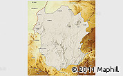 Shaded Relief 3D Map of Metekel, physical outside
