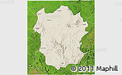 Shaded Relief 3D Map of Metekel, satellite outside