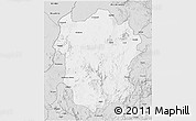 Silver Style 3D Map of Metekel
