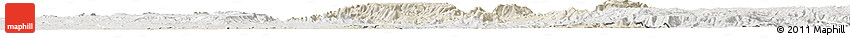 Shaded Relief Horizon Map of Metekel, lighten, semi-desaturated