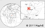 Blank Location Map of Metekel, within the entire country