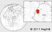 Blank Location Map of Metekel, highlighted parent region