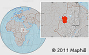 Gray Location Map of Metekel, hill shading