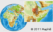 Physical Location Map of Metekel, within the entire country