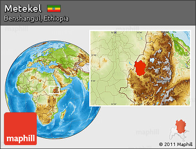 Physical Location Map of Metekel