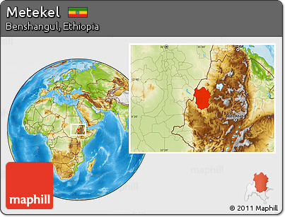 Physical Location Map of Metekel
